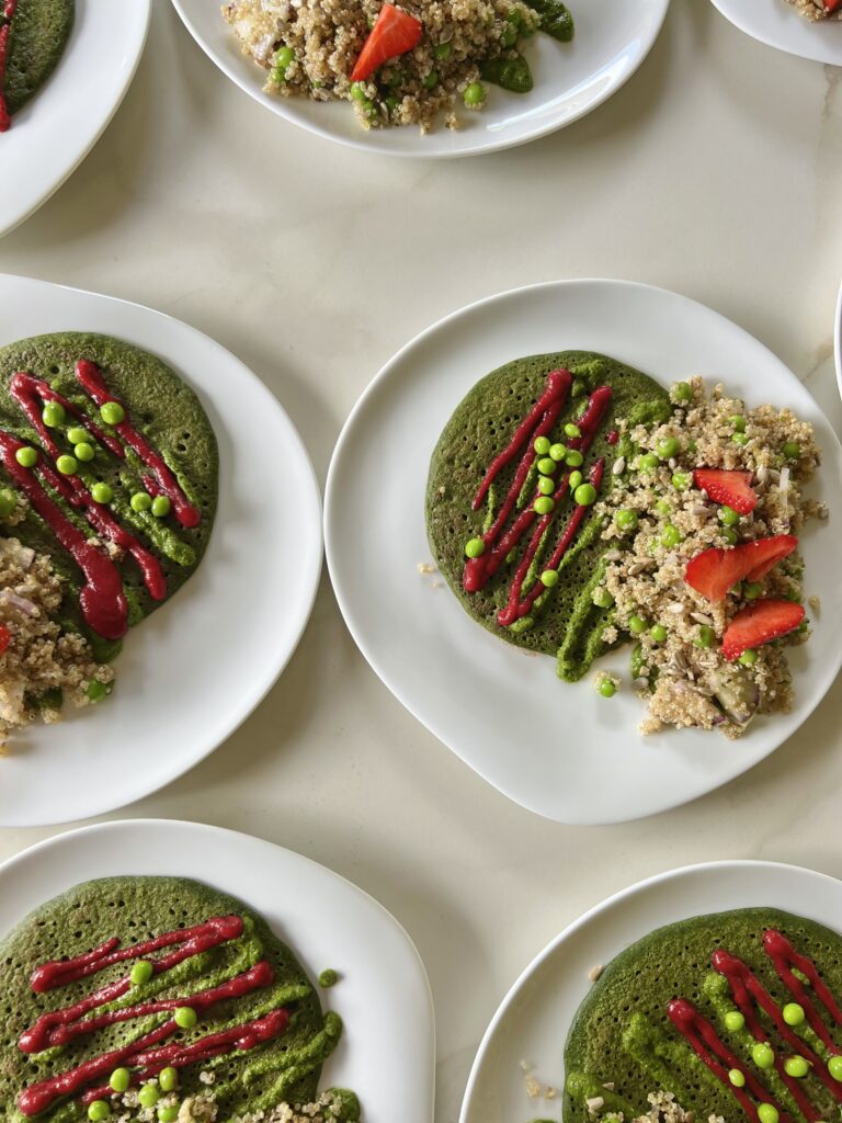 assiette cuisine colorée